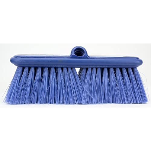 SPARTA Heavy-Duty Deck Scrub Brush with Bumper 95 Inches Blue