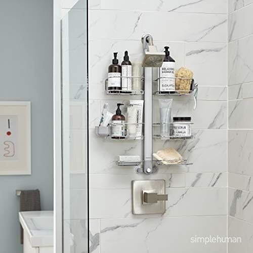 Simplehuman Adjustable Shower Caddy XL with Rust-Proof Design