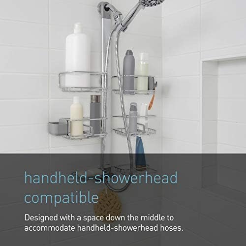 Simplehuman Adjustable Shower Caddy XL with Rust-Proof Design