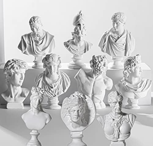 LAGOM HOUSE Greek Bust Statue and Sculptures Set of 10