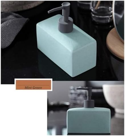 Square Soap Dispenser with 500ml Capacity - Ceramic Glass