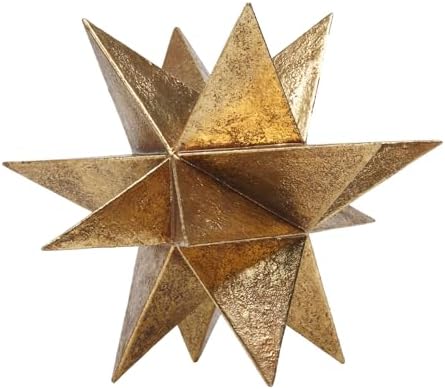Braxio Resin Gold Multi-Angle Stars Sculpture 1