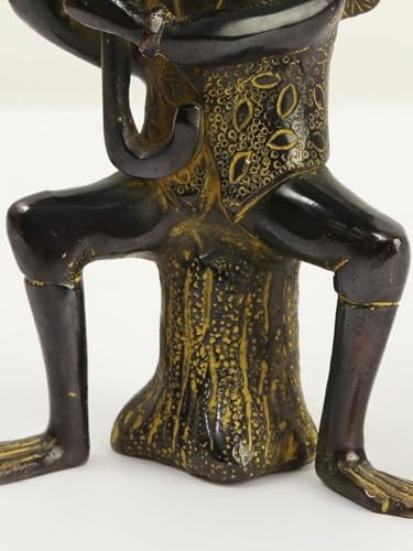 Exotic India Frog Brass Statue with Umbrella 1