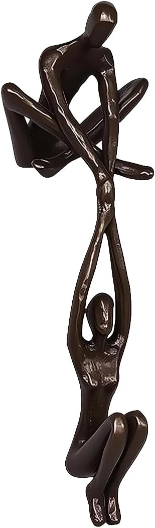 Seek Rare Couple Sculptures Abstract Figurine Decor Black 75x24in