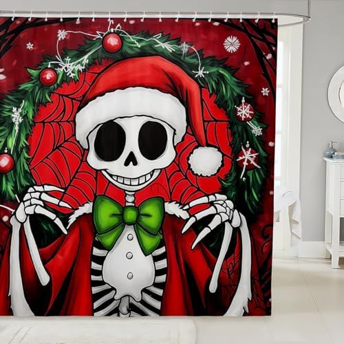 Feelyou Christmas Shower Curtain Set 72x72