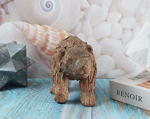 Hymmah Brown Bear Statue Rustic Home Decor