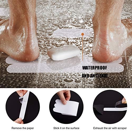 Secopad Anti Slip Bathtub Stickers 24PCS with Scraper
