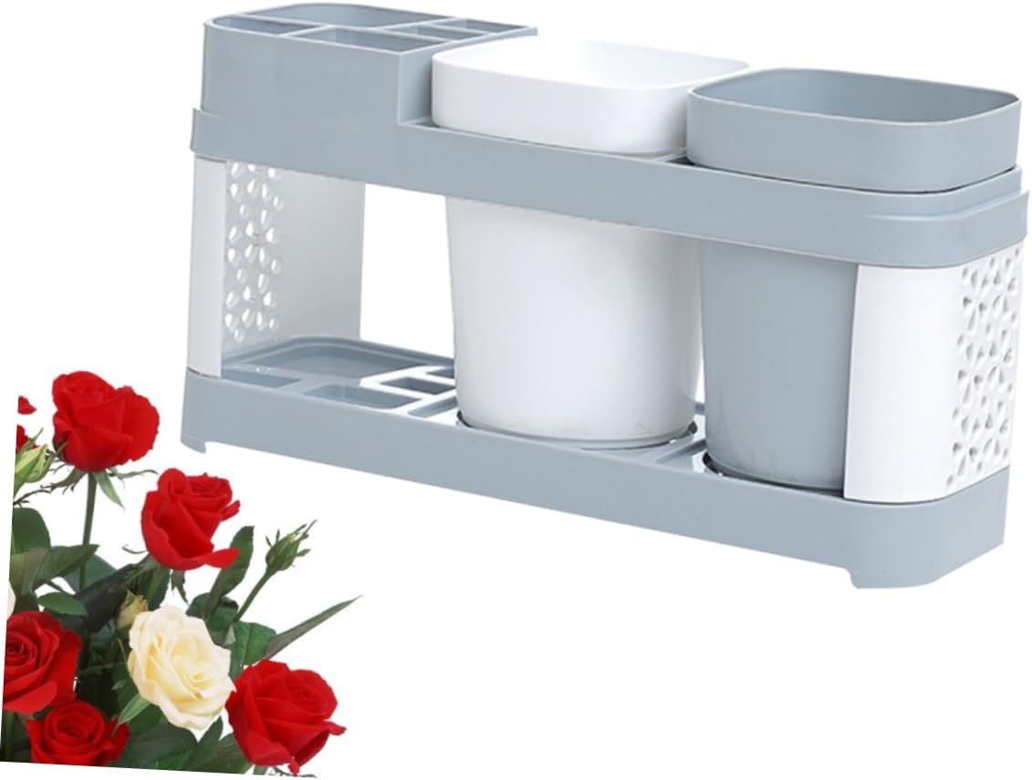 PRETYZOOM Toothbrush Holder with Suction Cup and 5 Slots