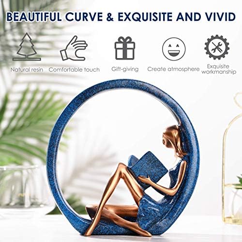 HW 2PCS 11H Girl Statues for Home Decor