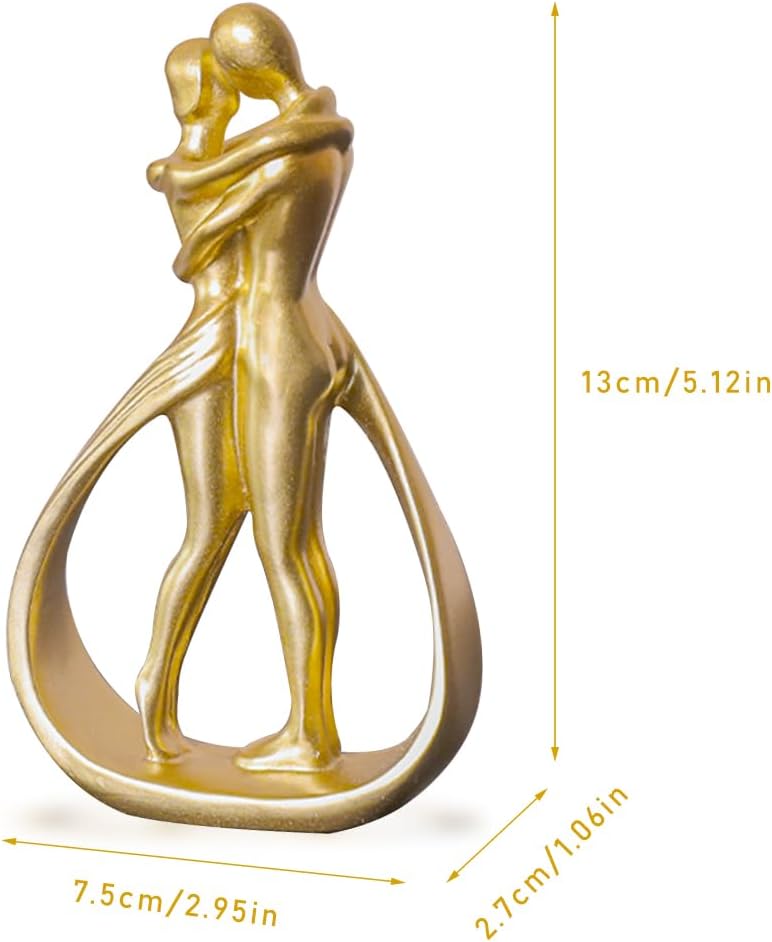 Zayookey Lovers Hug Statue Romantic Couple Sculpture