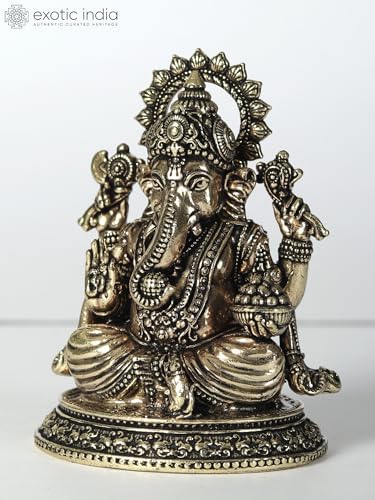 Superfine Brass Ganesha Statue Home Office Decor