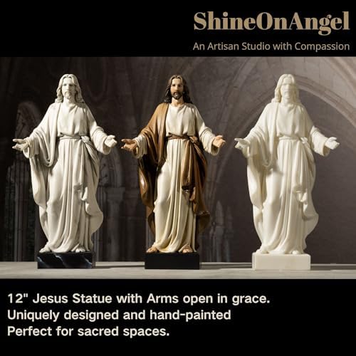 12 Inch Hand Painted Jesus Statue Religious Home Decor
