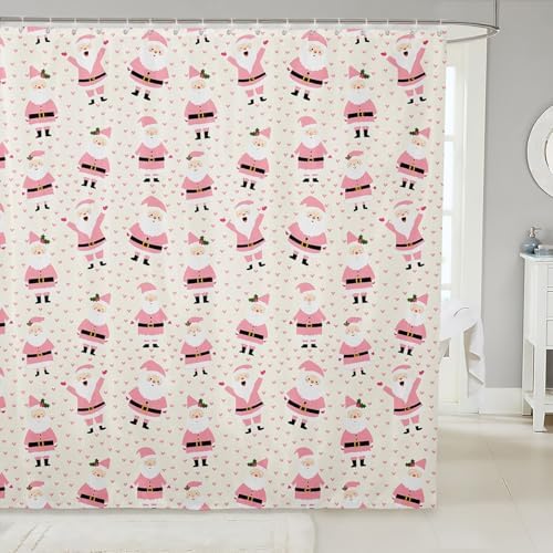 Feelyou Santa Claus Shower Curtain Set 72x78