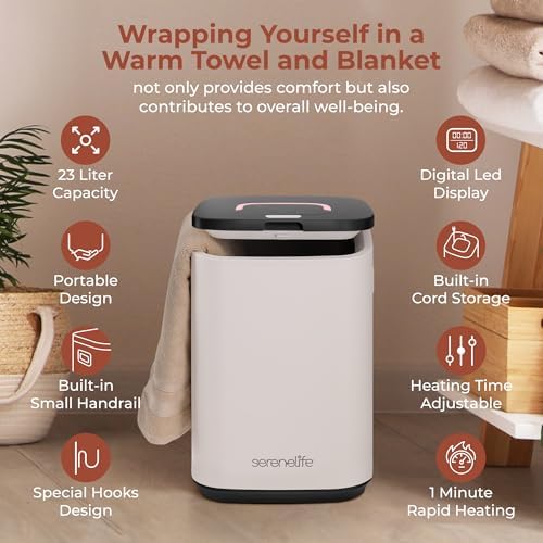 SereneLife SLTLWSQ84 Warmer 23L Bucket with Timer