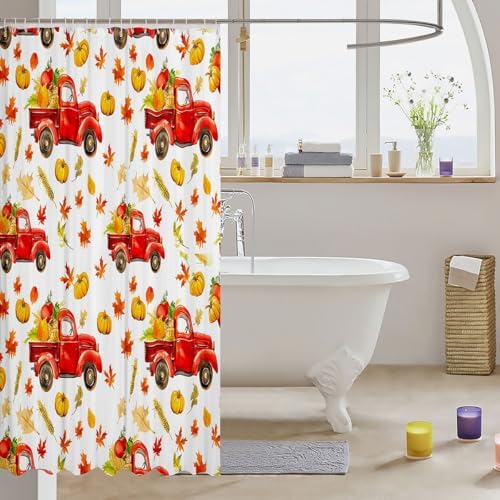 Feelyou Harvest Pumpkin Shower Curtain Set for Kids