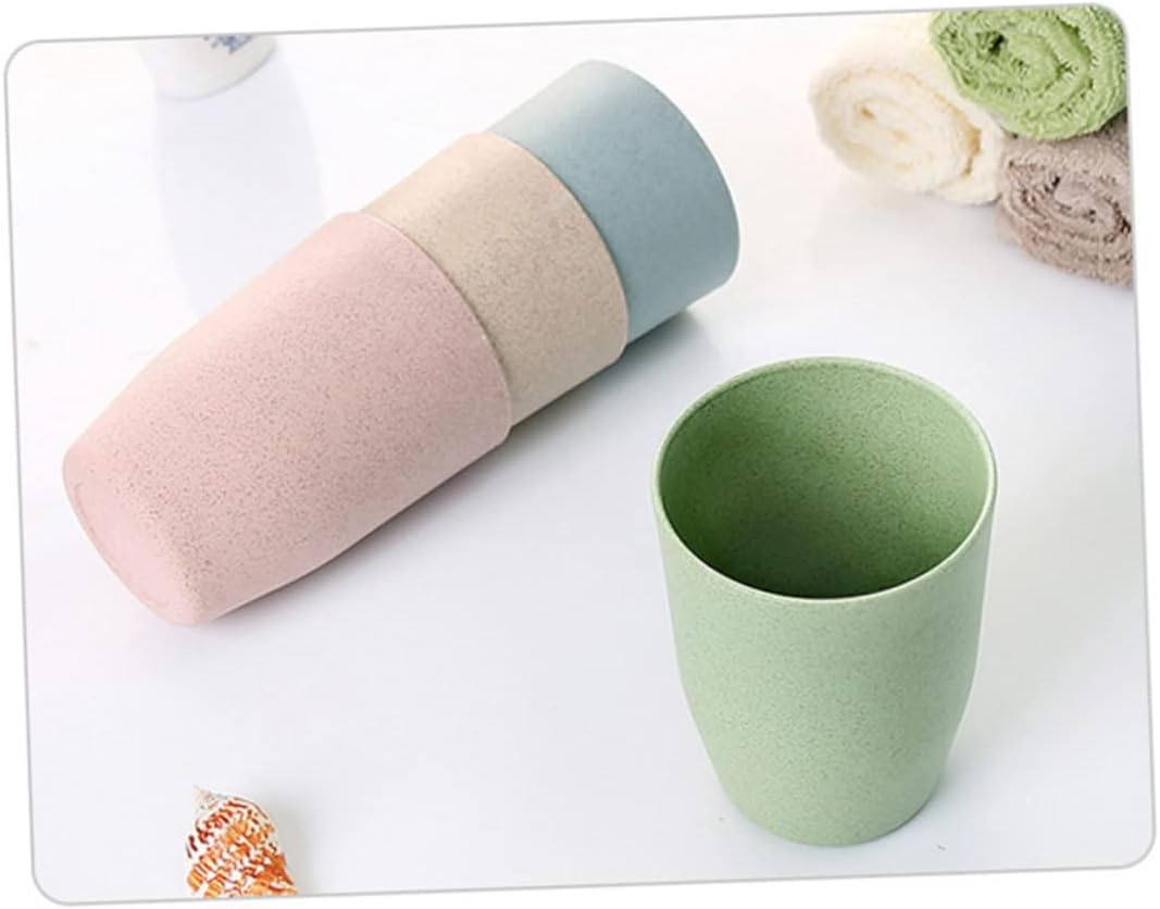 Luxshiny Wheat Stem Bathroom Tooth Cup Tumbler