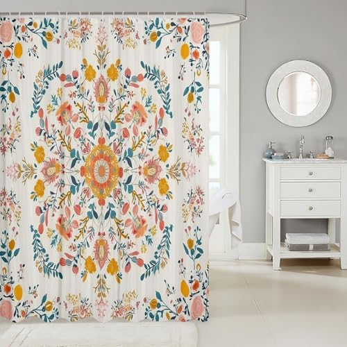 Feelyou Kids Boho Aztec Shower Curtain Set 72x72