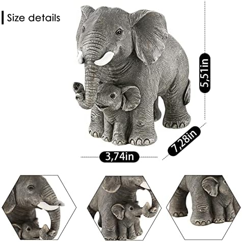 Ylncicn Elephant Statue - Large Grey Home Decor