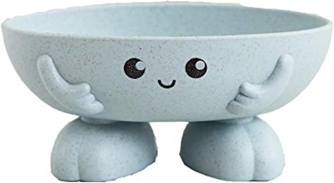 Eco-Friendly Plant Fibres Soap Dish with Drain Holes Blue