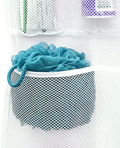 ST INC Shower Organizer with 7 Pockets 14x30 Inch White