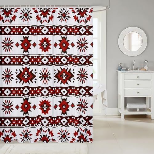 Feelyou Bohemian Bath Curtain Set 72x72 Native American Design