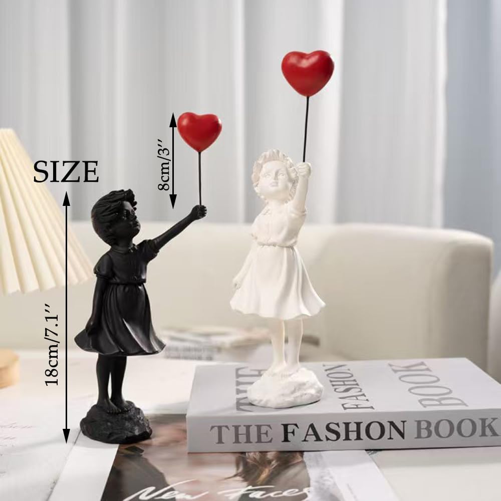 Banksy Love Balloon Girl Resin Statue Modern Home Decor