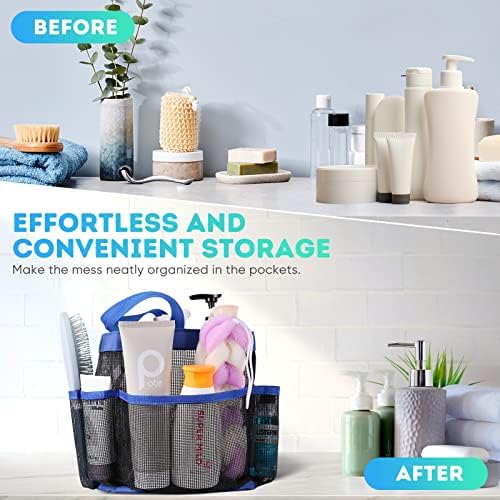 EUDELE Mesh Shower Caddy Portable with 8 Pockets
