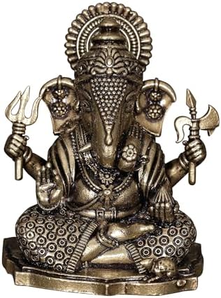 Small Superfine Ganesha Brass Statue for Home Pooja