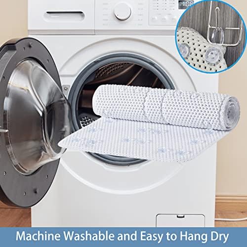 Webos Soft Bathtub Mat Non Slip with Suction Cups 40x16 Inch White