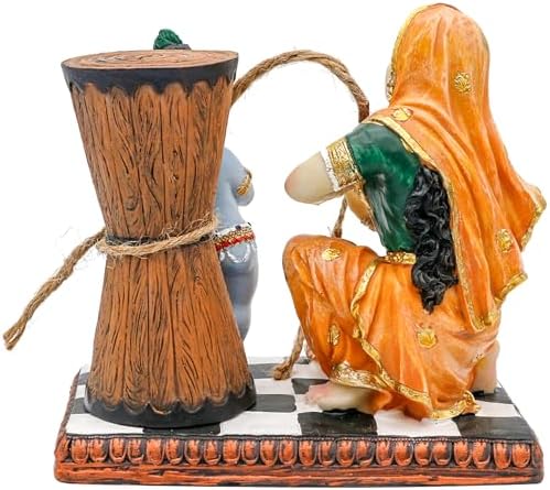 Maa Yashoda Binding Krishna Murti Statue - 51 Hand Painted Polystone