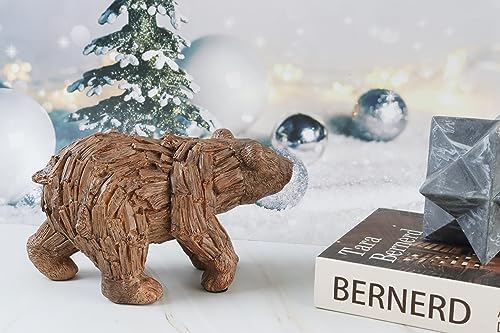 Hymmah Brown Bear Statue Rustic Home Decor