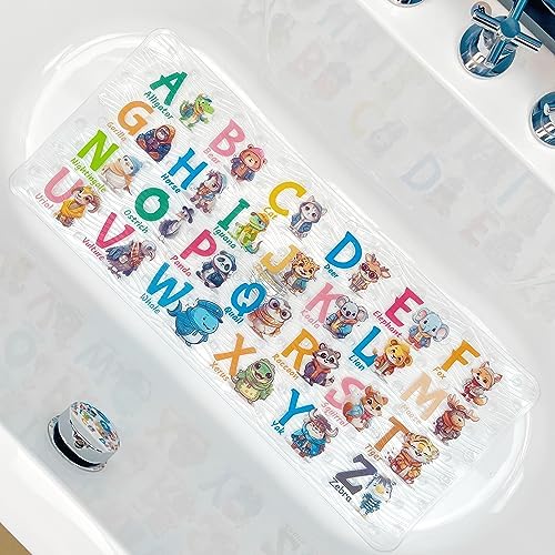 ShineCozy Cartoon Kids Bath Mat - Non Slip 35x16 Inch XL