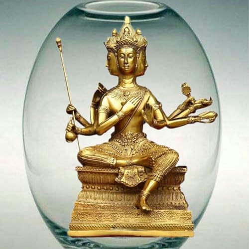 Ecqizer 4-Faced Buddha Statue for Home and Feng Shui