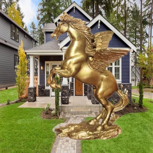 Ecqizer Wealth Figurine Lucky Horse Feng Shui Decor