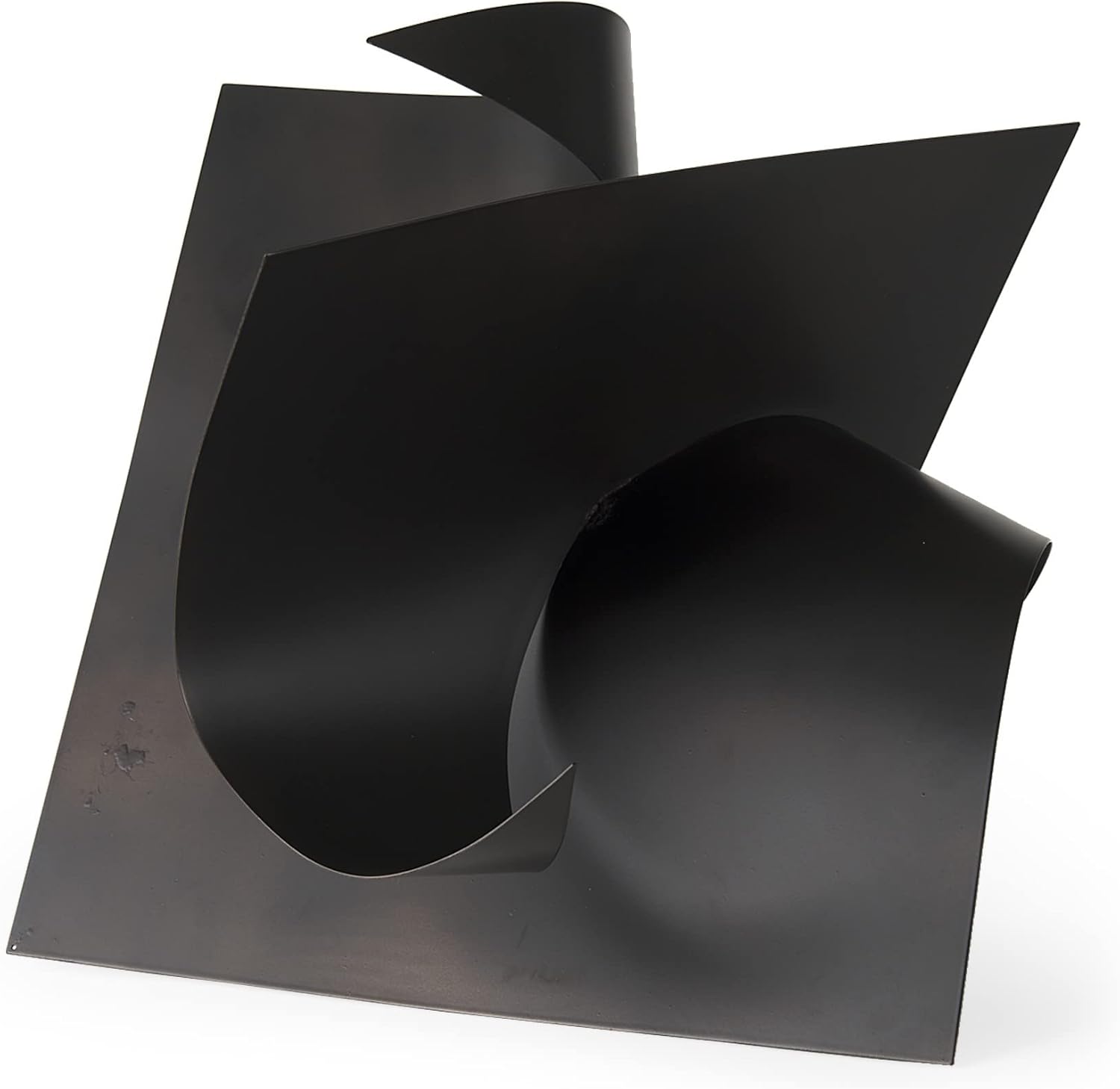 HomeRoots 18 Contempo Antiqued Black Abstract Sculpture