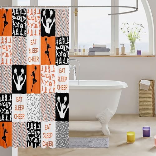 Feelyou Cheer Bath Curtain Set 72x72 Kids Friendly