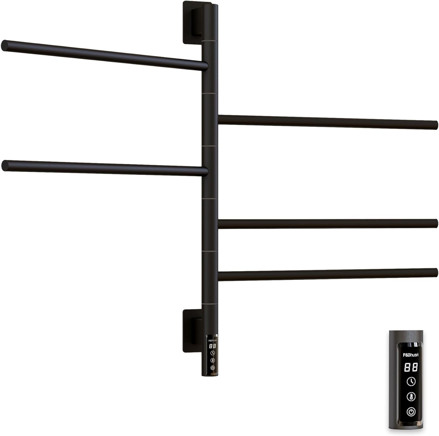 PBhusri Electric Towel Warmer with Rotating Rack and Timer