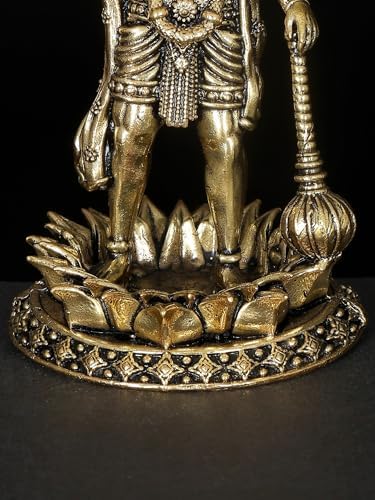 Small Superfine Hanuman Brass Statue Bajrangbali Pooja Temple Decor