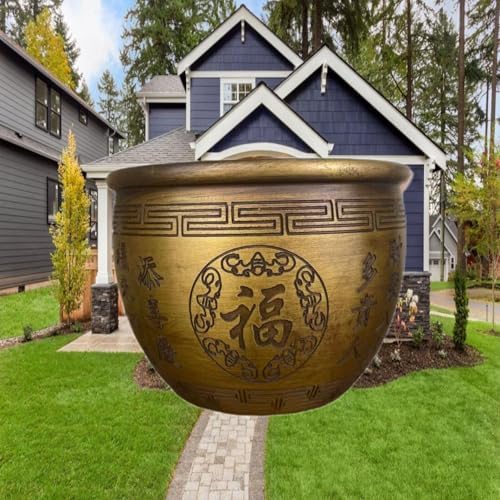 Ecqizer Handmade Golden Treasure Basin Feng Shui Decor 1