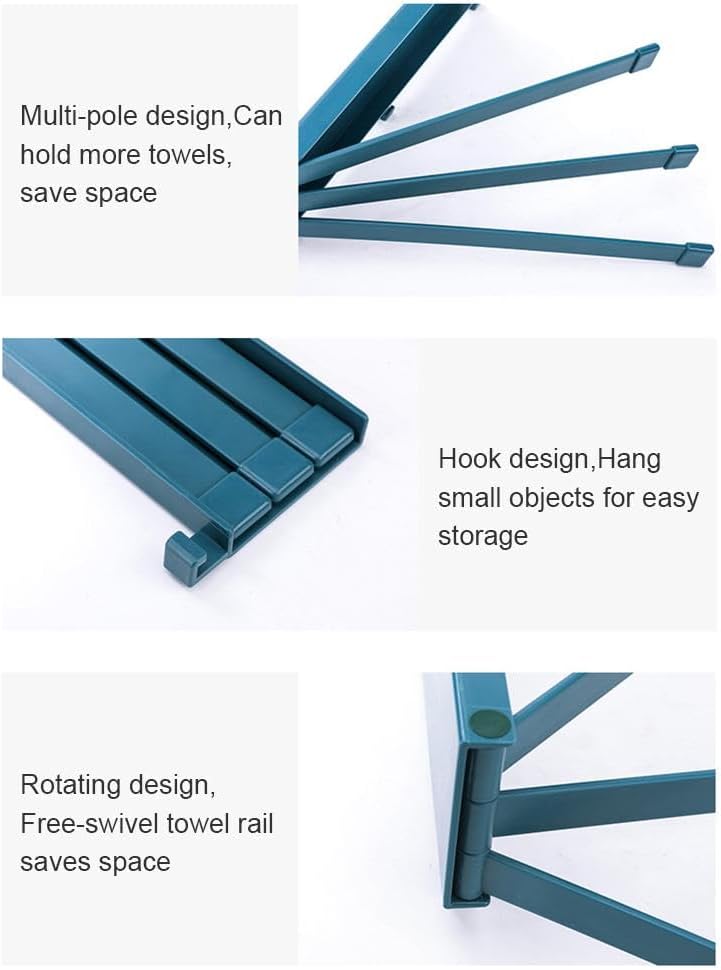 Double Swivel Towel Rack for Bathroom Wall Mounted