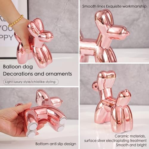 Notakia Balloon Dog Ceramic Statue Home Decor
