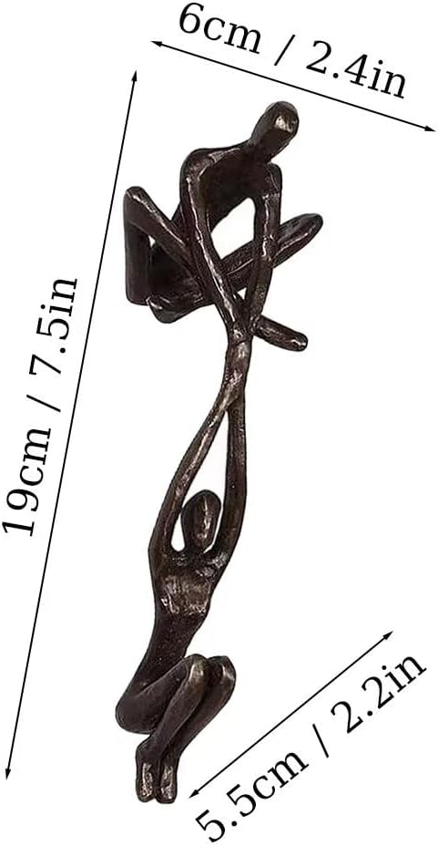Seek Rare Couple Sculptures Abstract Figurine Decor Black 75x24in