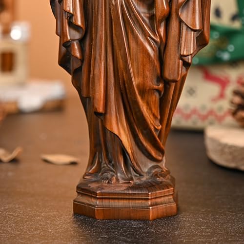 Wooden Sacred Heart of Jesus Statue - 43 Inch Handmade Figurine
