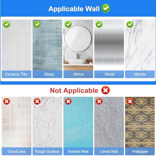 2pc Acrylic Wall Mount Organizer with Self Adhesive Tape