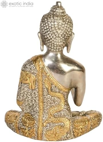 Brass Buddhist Statue Peaceful Deity Home Decor
