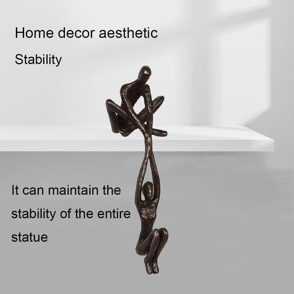 Seek Rare Couple Sculptures Abstract Figurine Decor Black 75x24in