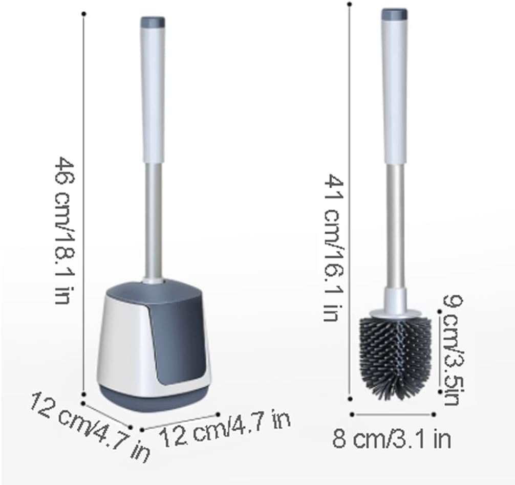 MUYRJLZX Orange Toilet Brush with Silicone Bristles