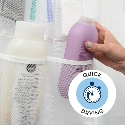 ST INC Shower Organizer with 7 Pockets 14x30 Inch White