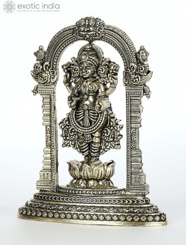 Exotic India Small Superfine Lakshmi Brass Statue