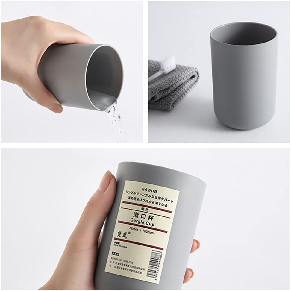 Reusable Plastic Water Tumbler for Bathroom and Travel Use
